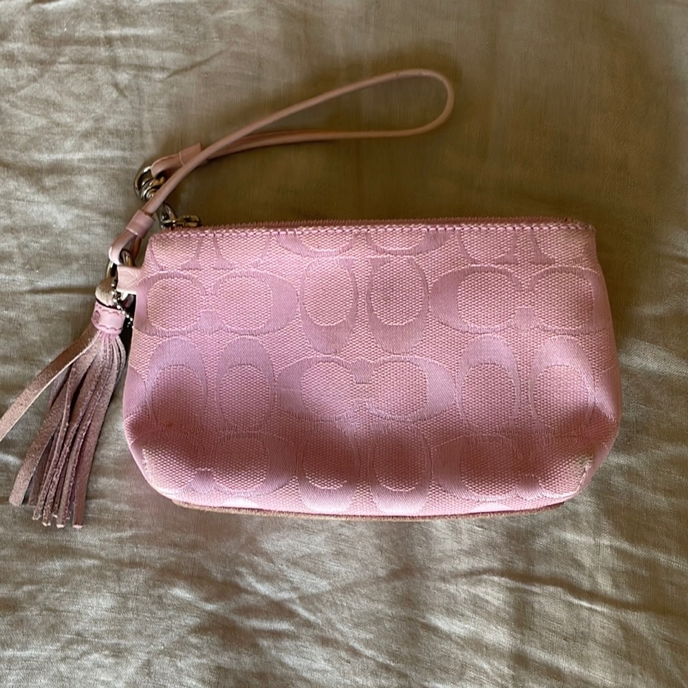 Pink Coach Wristlet